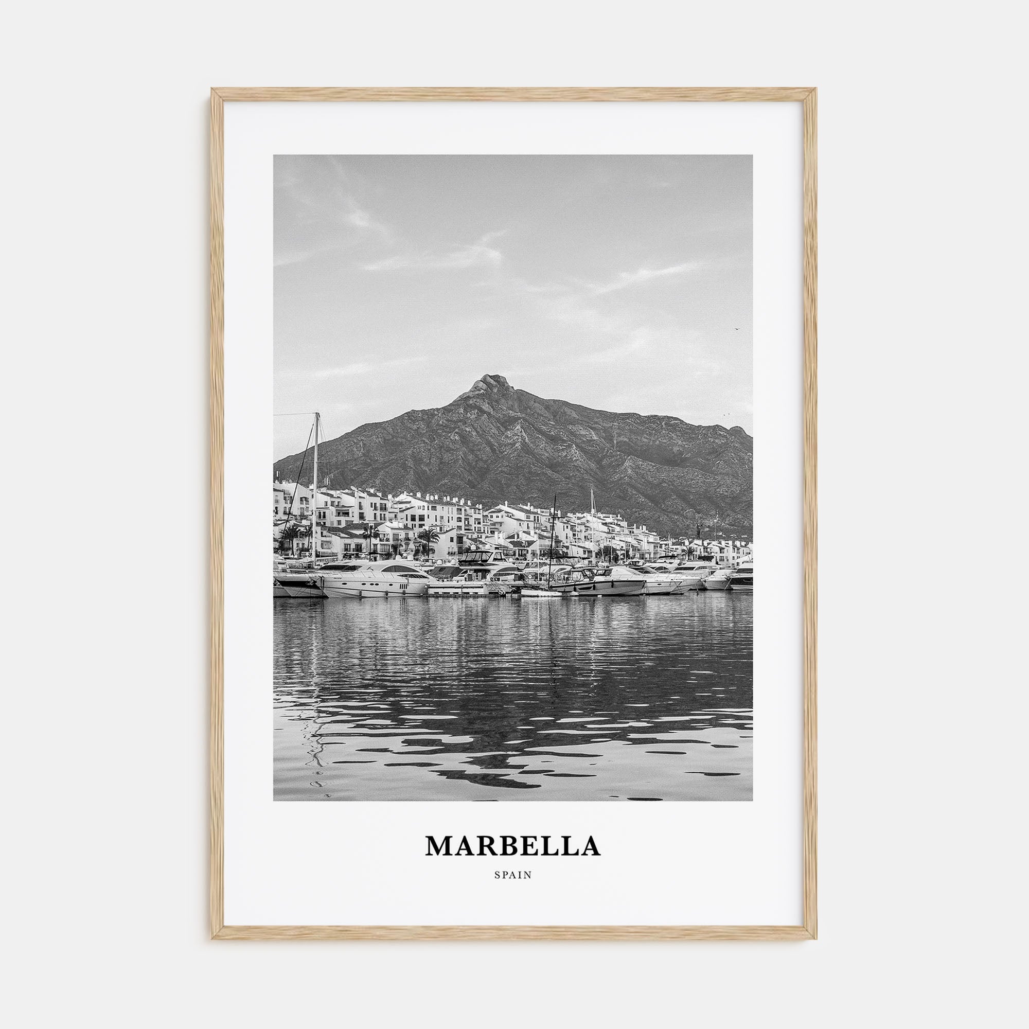 Marbella Portrait B&W Poster