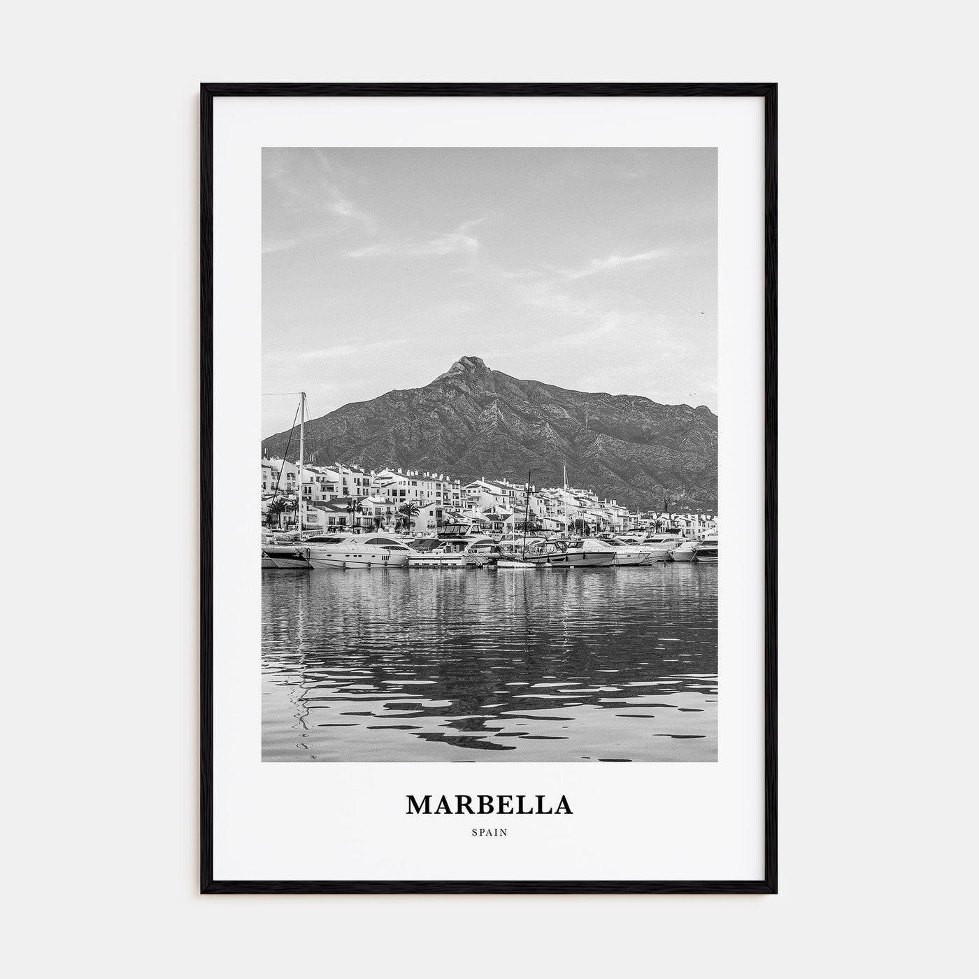 Marbella Portrait B&W Poster