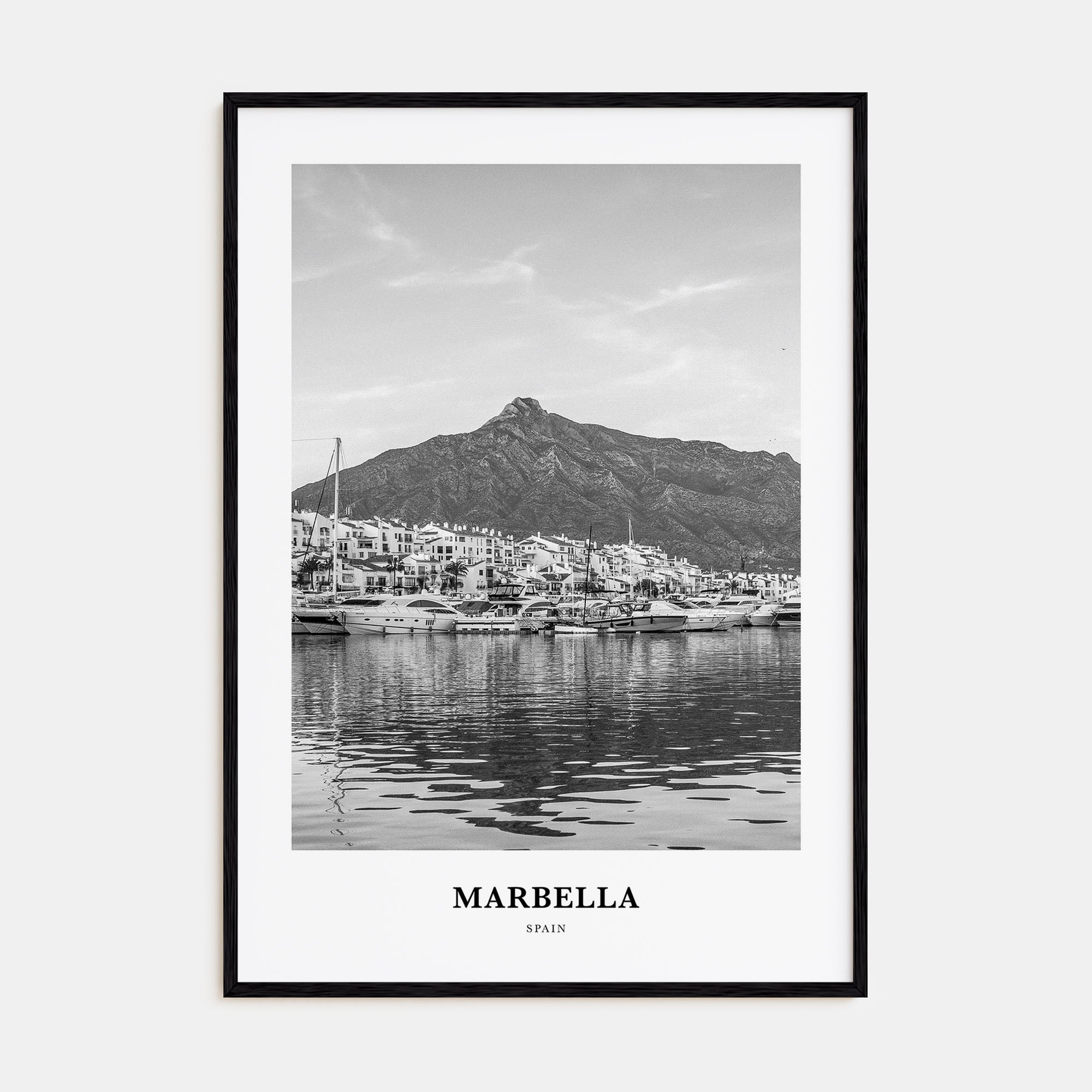 Marbella Portrait B&W Poster