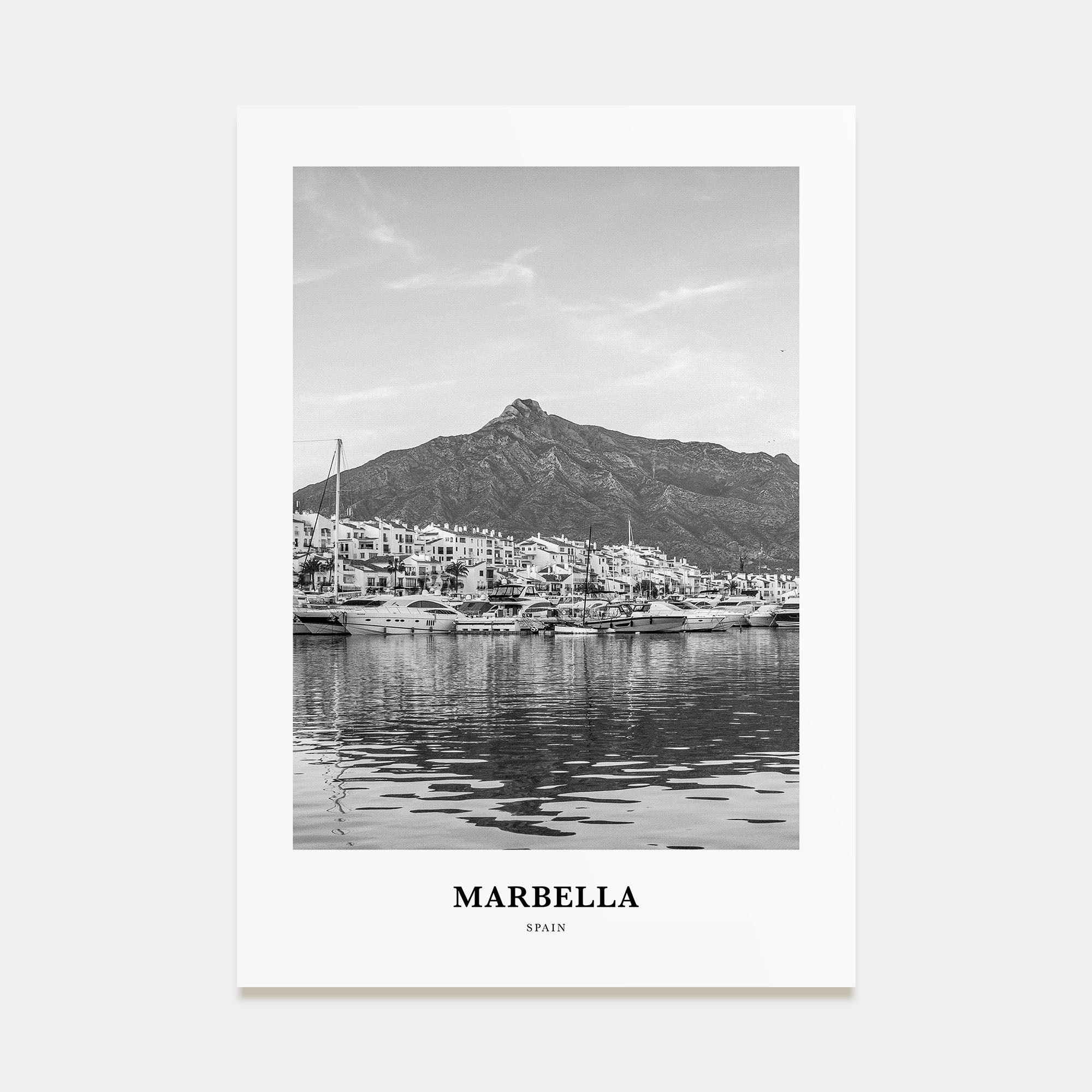 Marbella Portrait B&W Poster