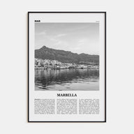Marbella Travel B&W Poster