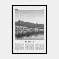 Marbella Travel B&W Poster
