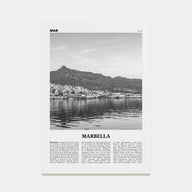 Marbella Travel B&W Poster