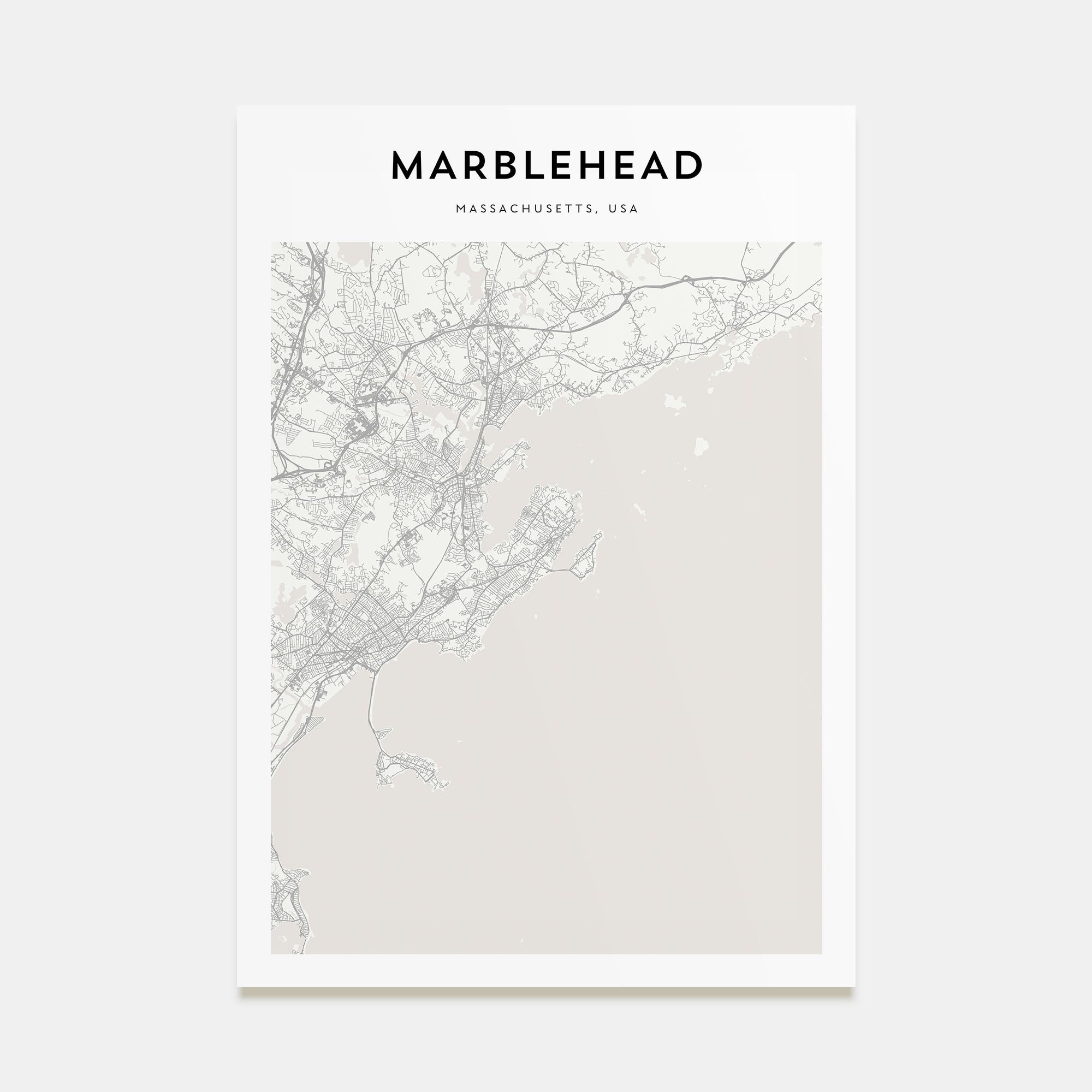 Marblehead Map Portrait Poster