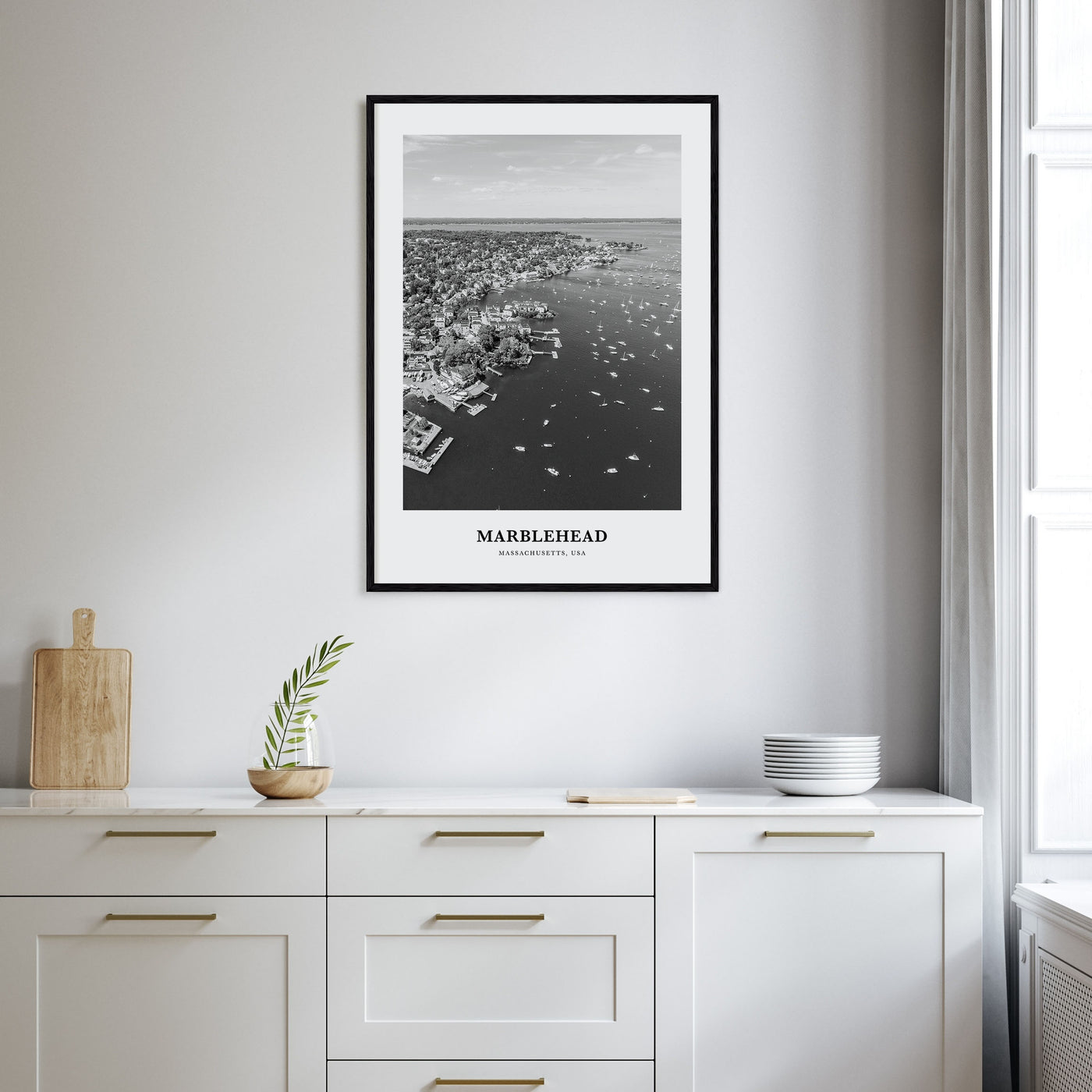 Marblehead Portrait B&W Poster