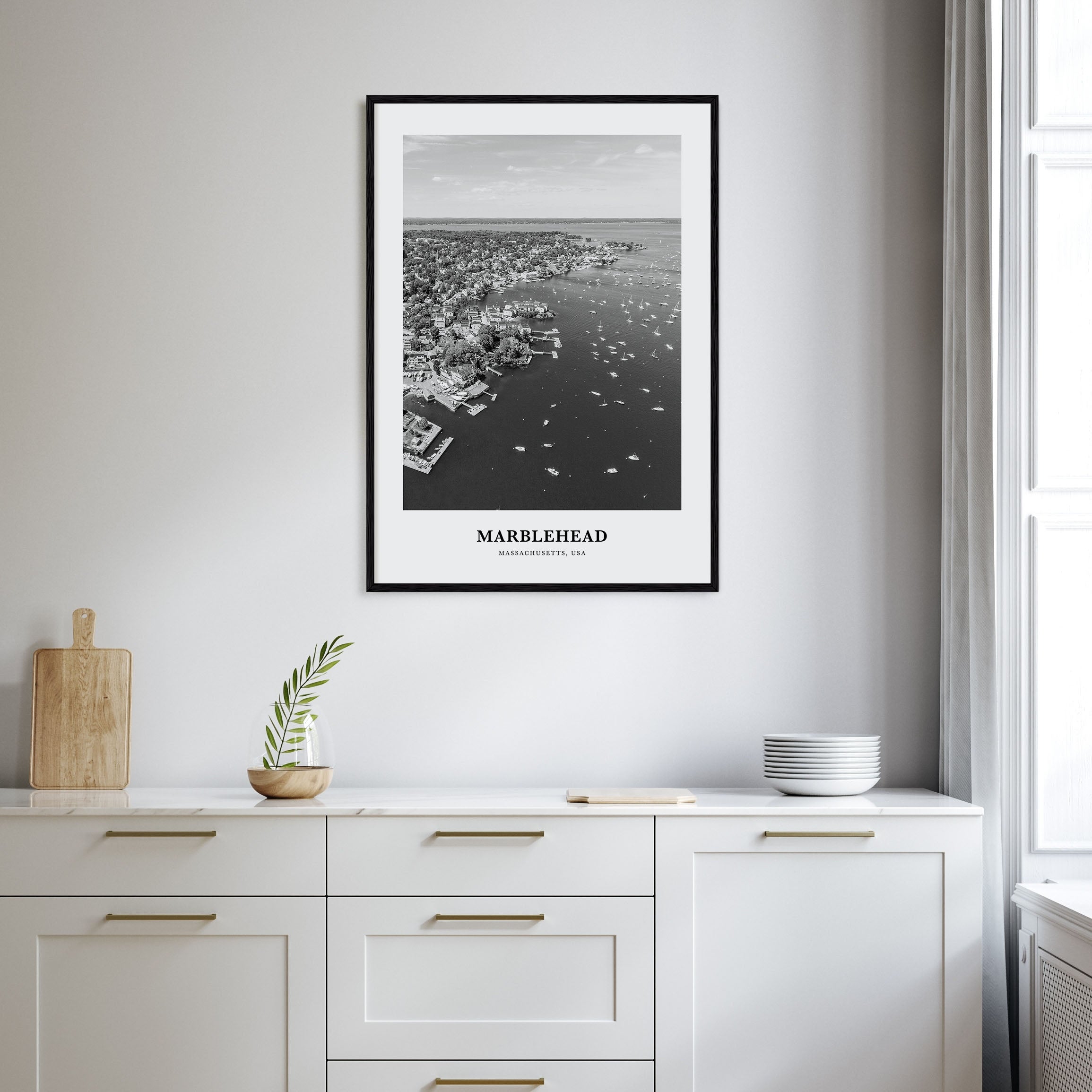 Marblehead Portrait B&W Poster