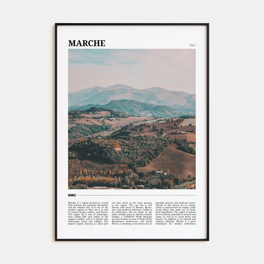 Marche Travel Color Poster