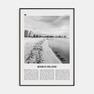 Marco Island Travel B&W Poster