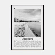 Marco Island Travel B&W Poster