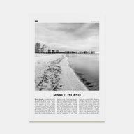 Marco Island Travel B&W Poster