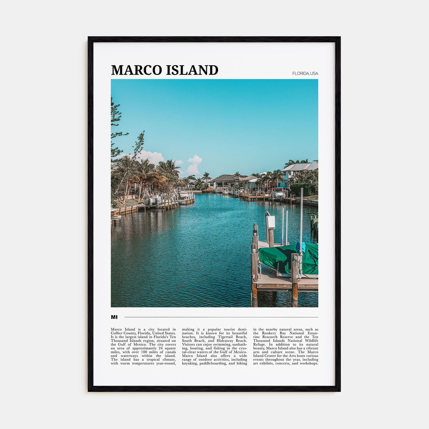 Marco Island Travel Color Poster