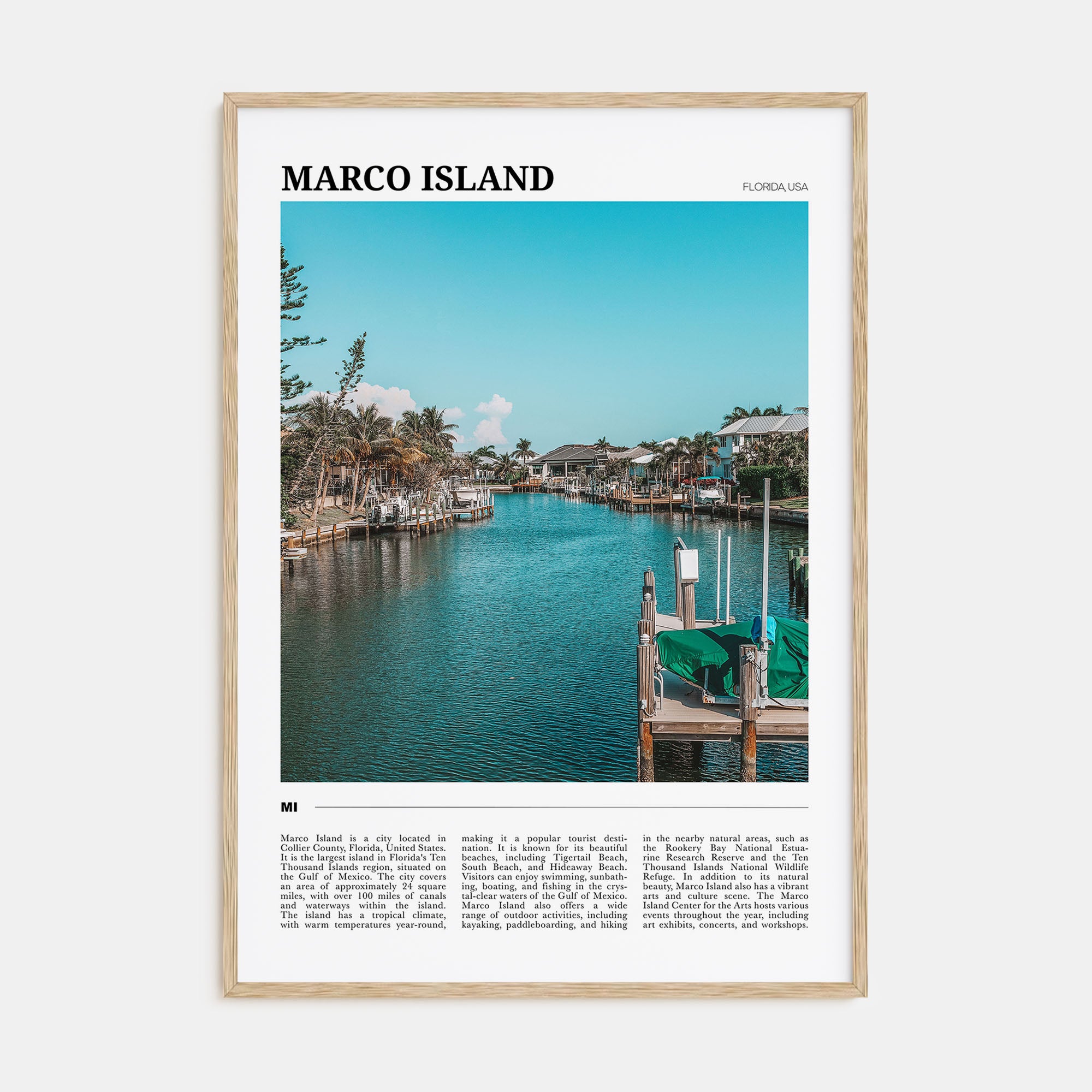 Marco Island Travel Color Poster