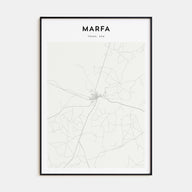 Marfa Map Portrait Poster