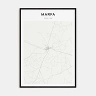 Marfa Map Portrait Poster