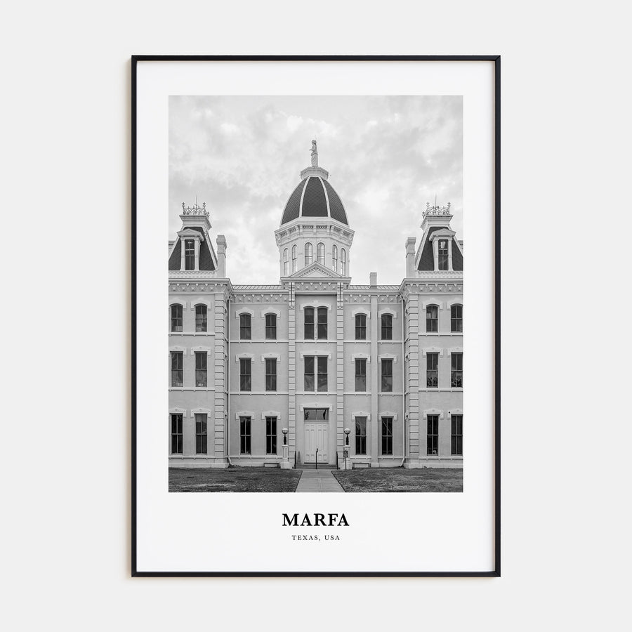 Marfa Portrait B&W Poster