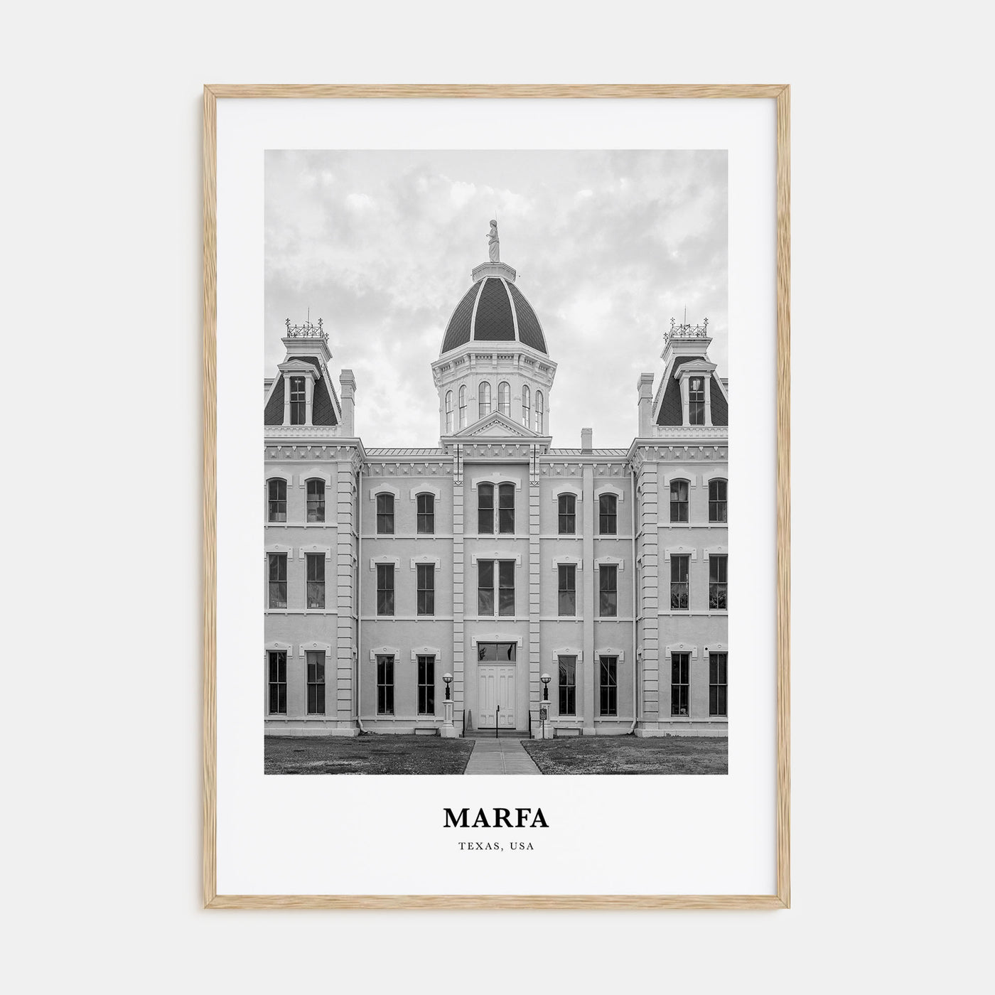 Marfa Portrait B&W Poster