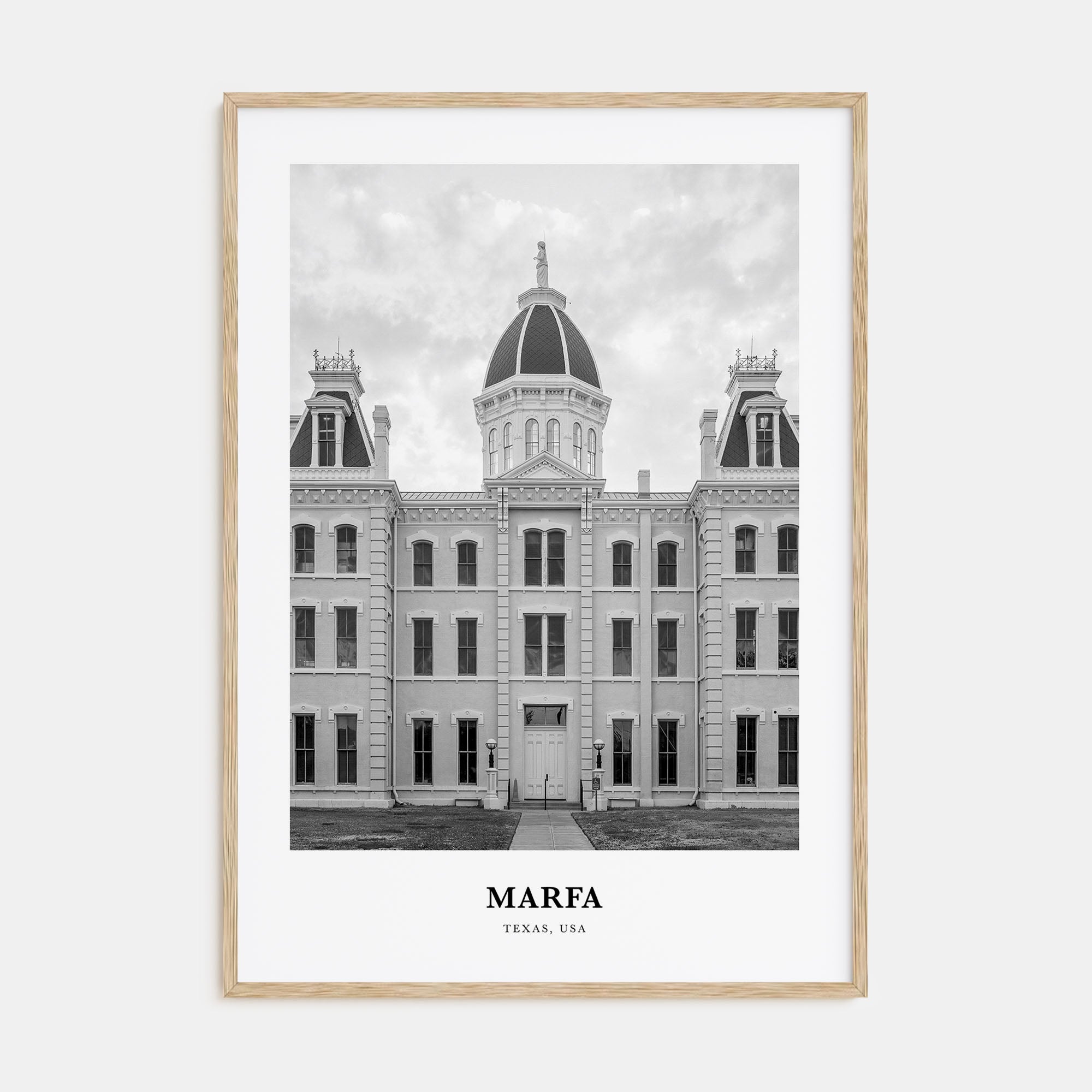 Marfa Portrait B&W Poster