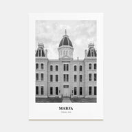 Marfa Portrait B&W Poster