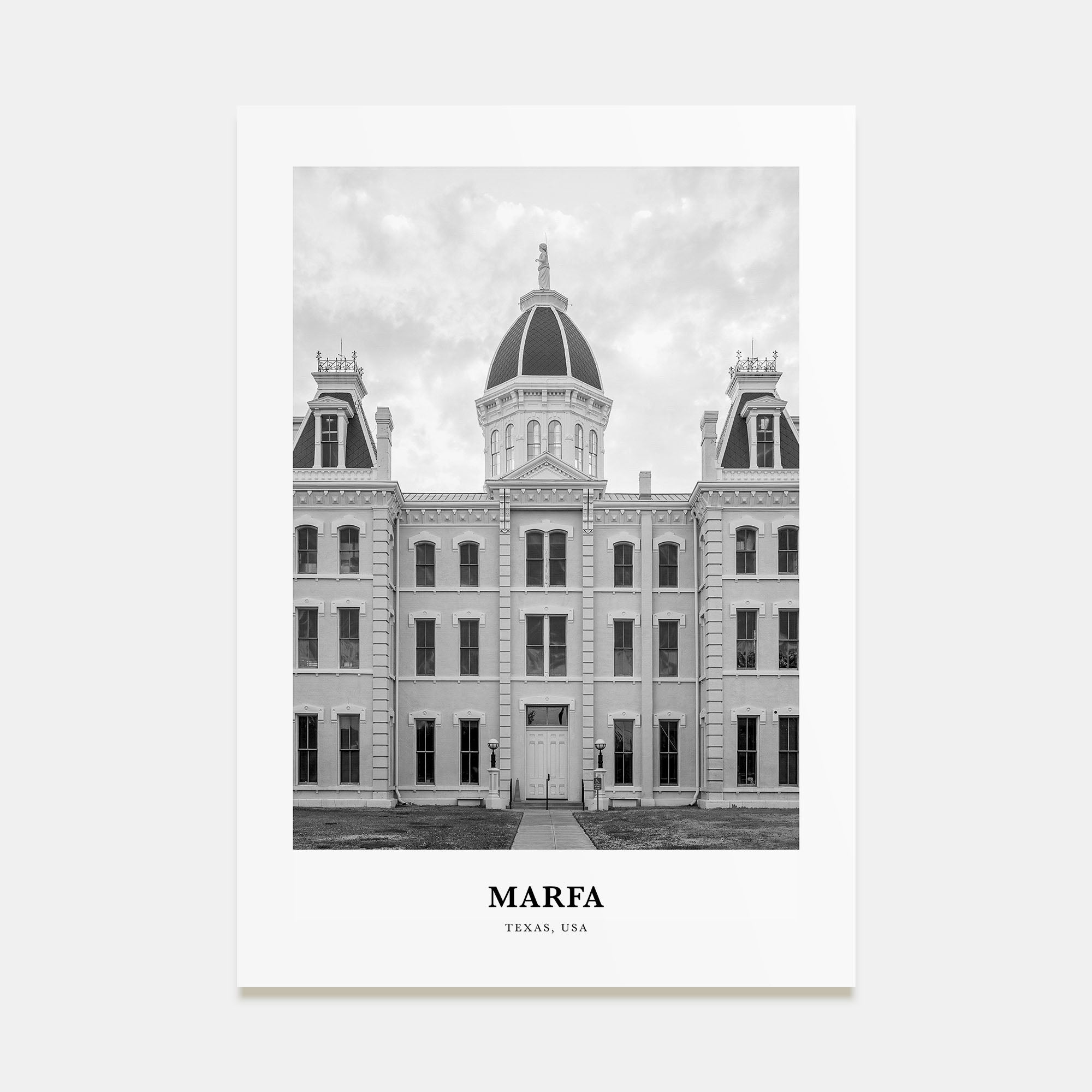 Marfa Portrait B&W Poster