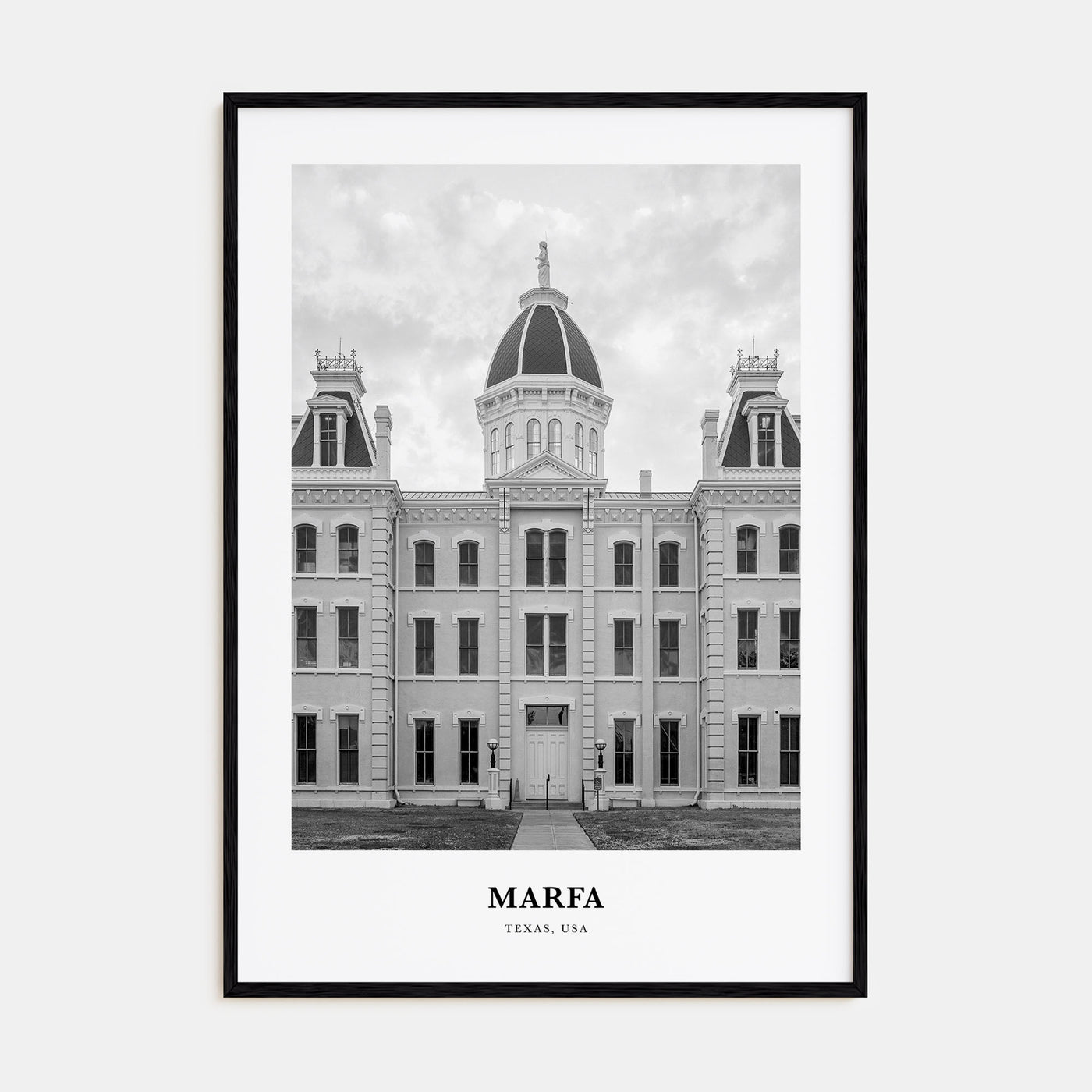Marfa Portrait B&W Poster