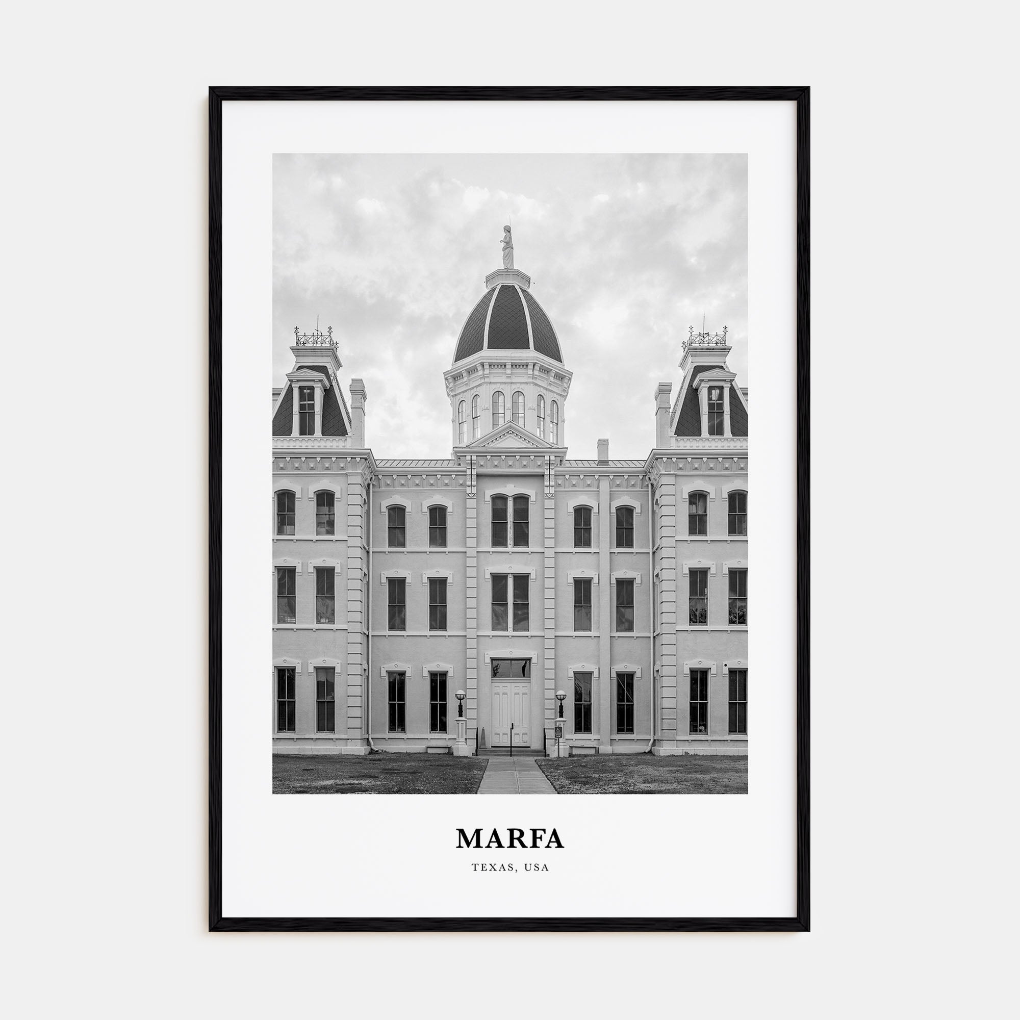 Marfa Portrait B&W Poster