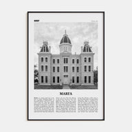 Marfa Travel B&W Poster