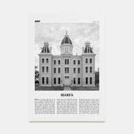 Marfa Travel B&W Poster
