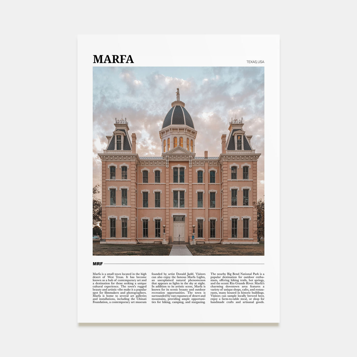 Marfa Travel Color Poster
