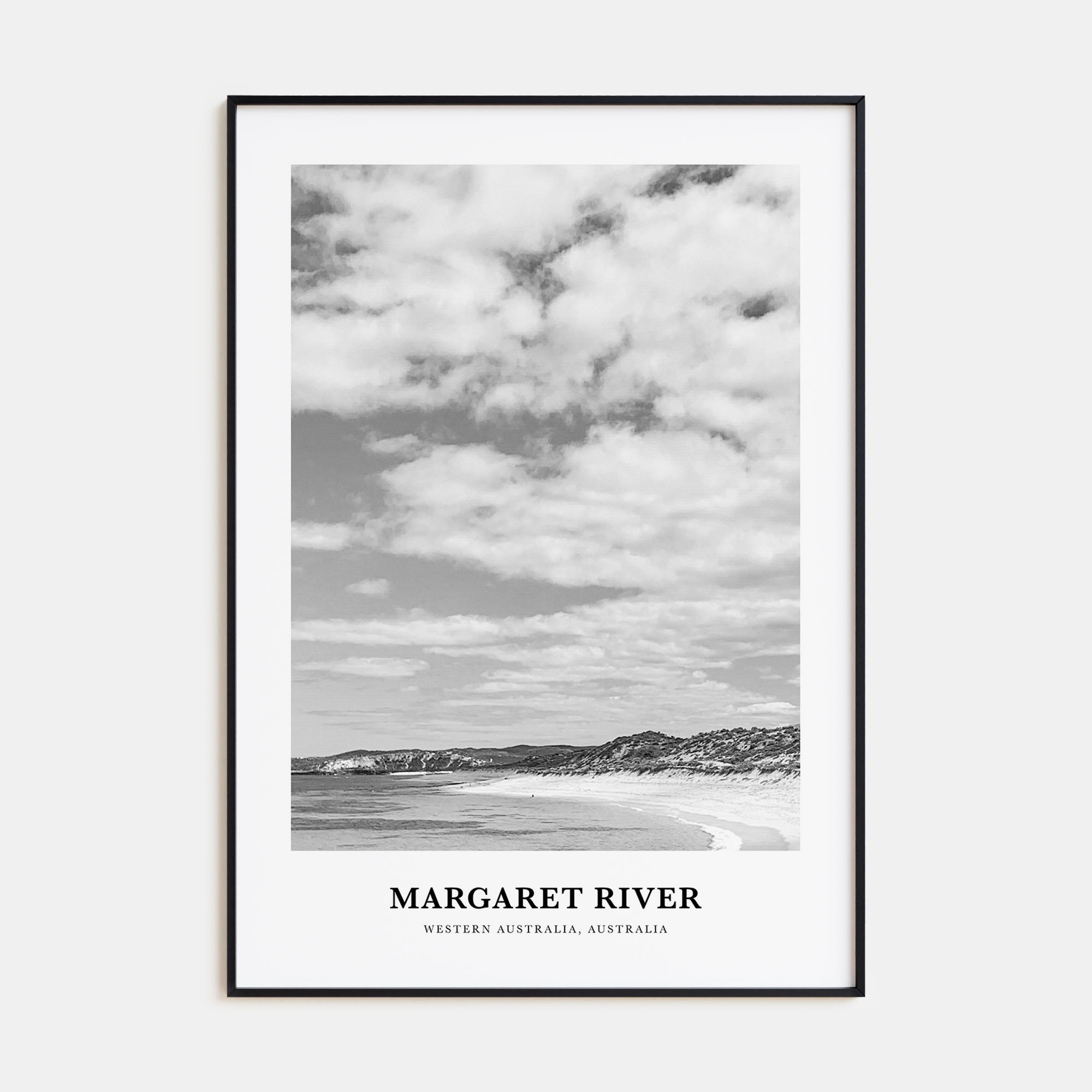 Margaret River Portrait B&W Poster