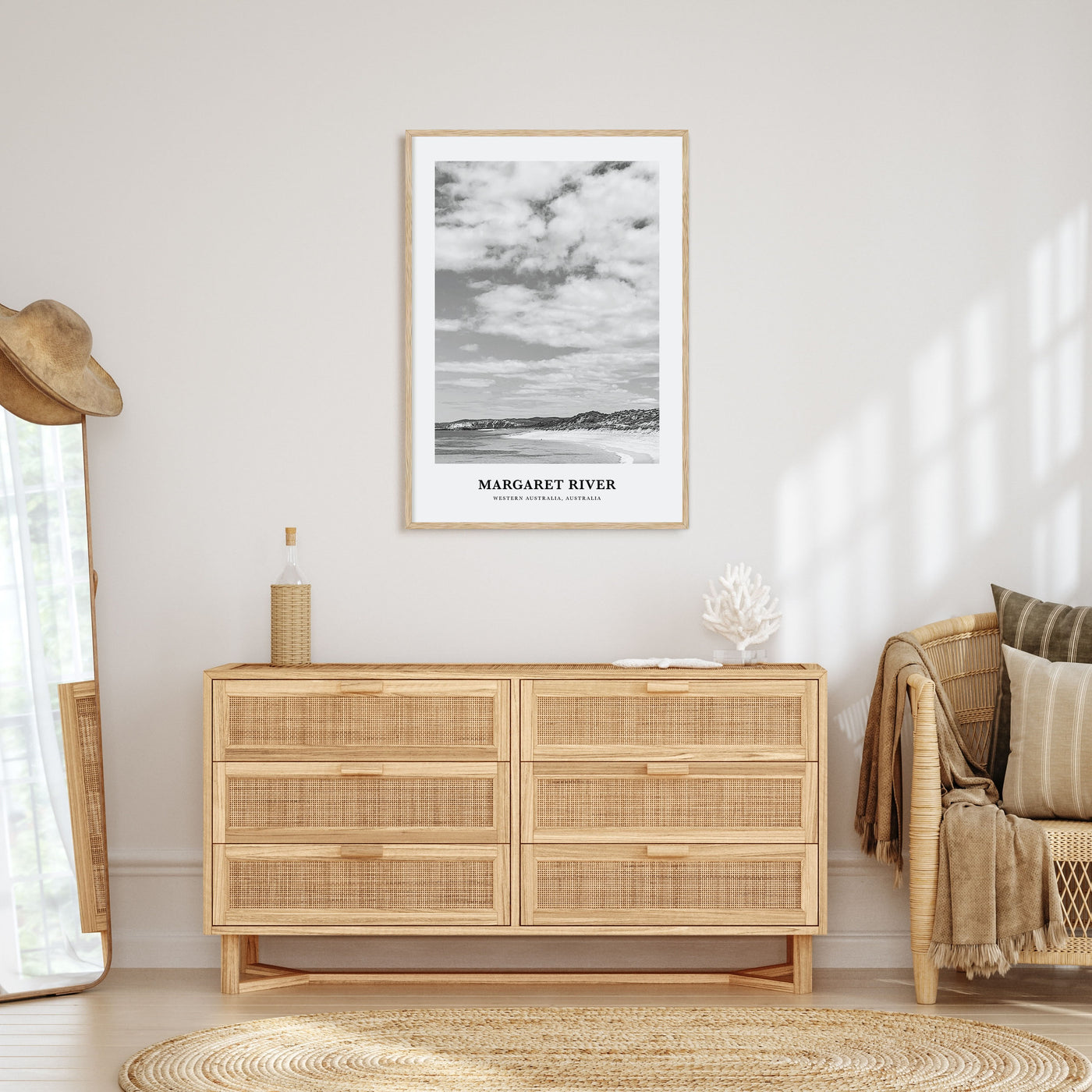 Margaret River Portrait B&W Poster