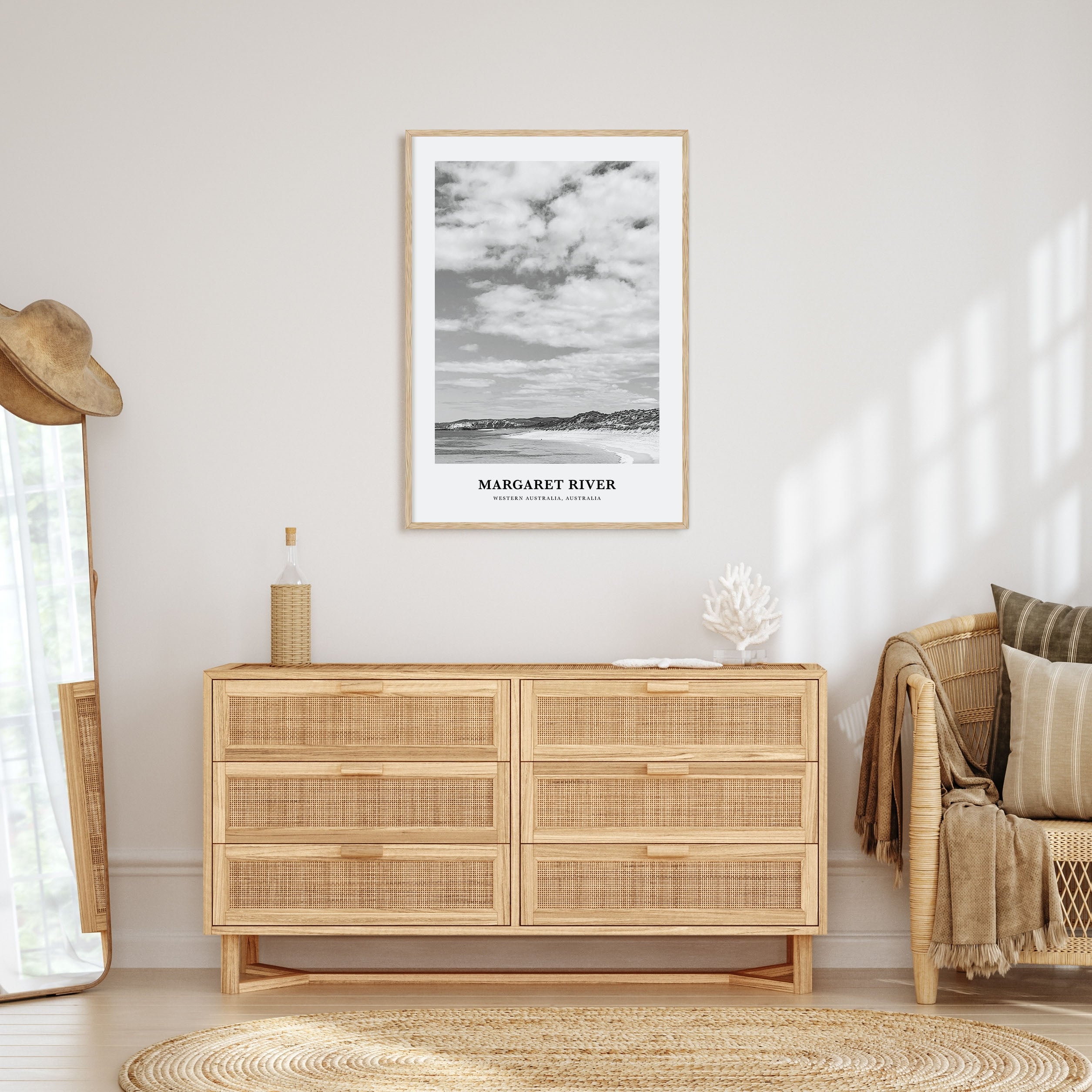 Margaret River Portrait B&W Poster