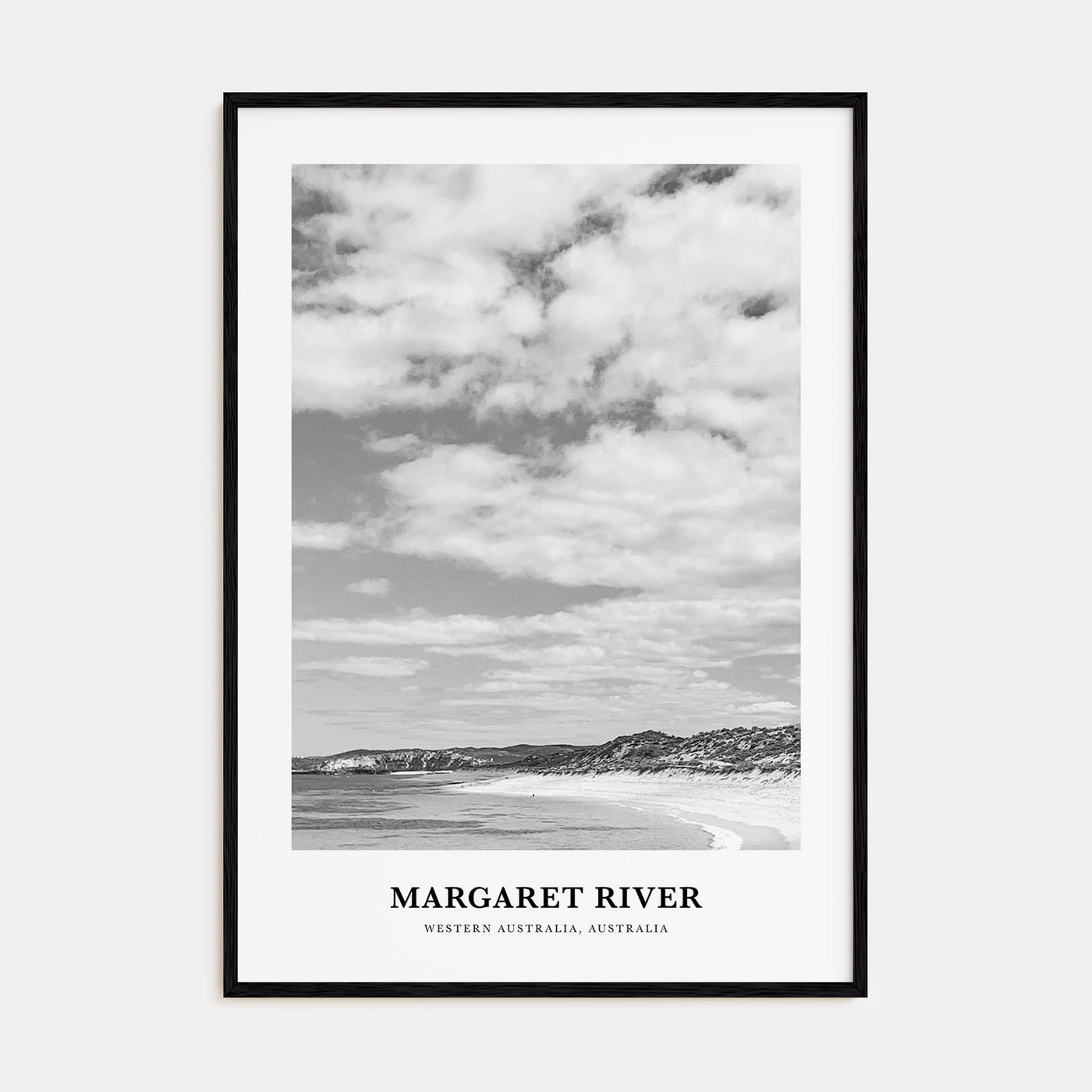 Margaret River Portrait B&W Poster