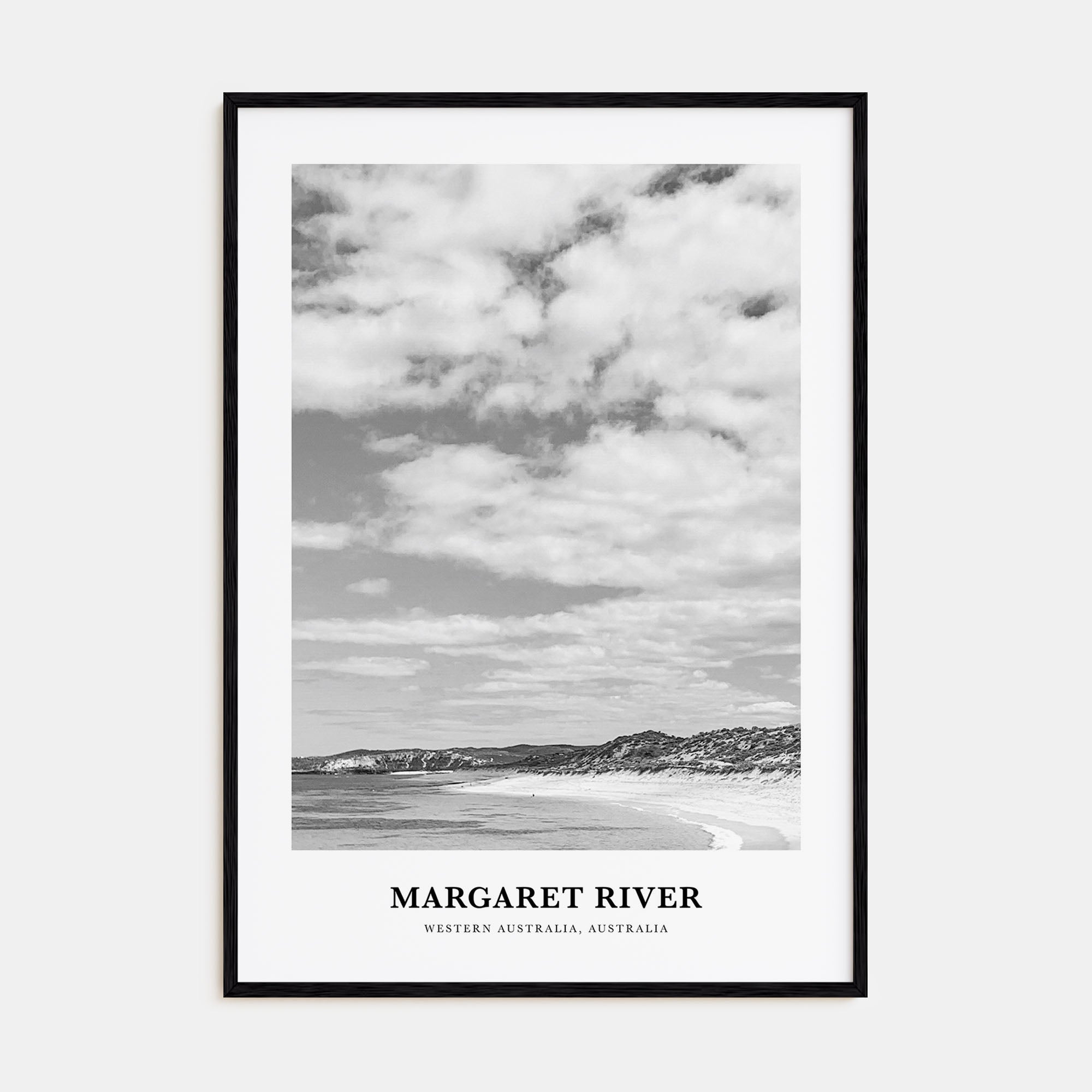 Margaret River Portrait B&W Poster