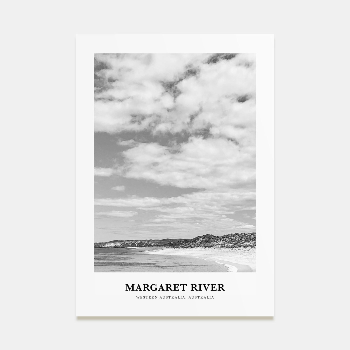 Margaret River Portrait B&W Poster