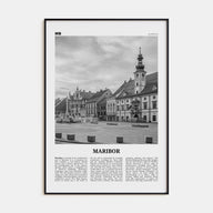 Maribor Travel B&W Poster