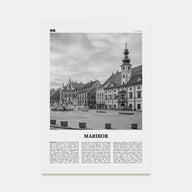 Maribor Travel B&W Poster