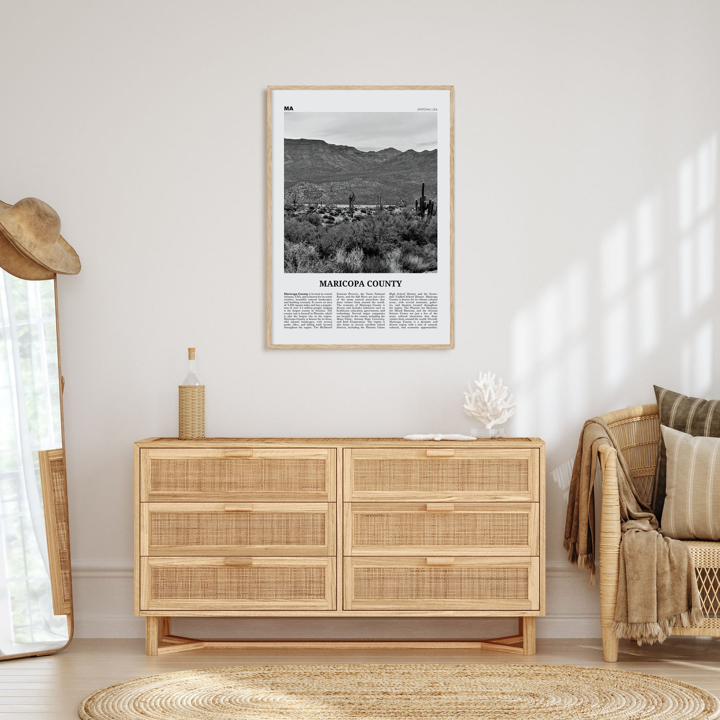 Maricopa County Travel B&W Poster