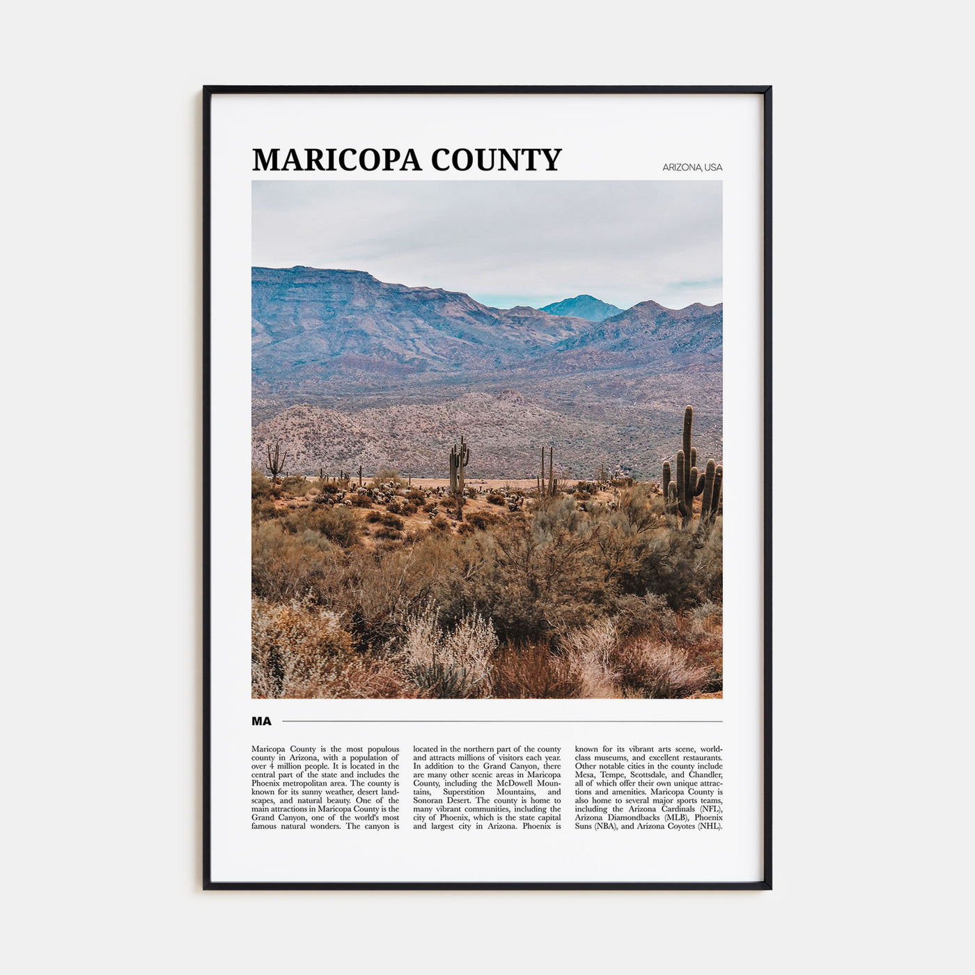 Maricopa County Travel Color Poster