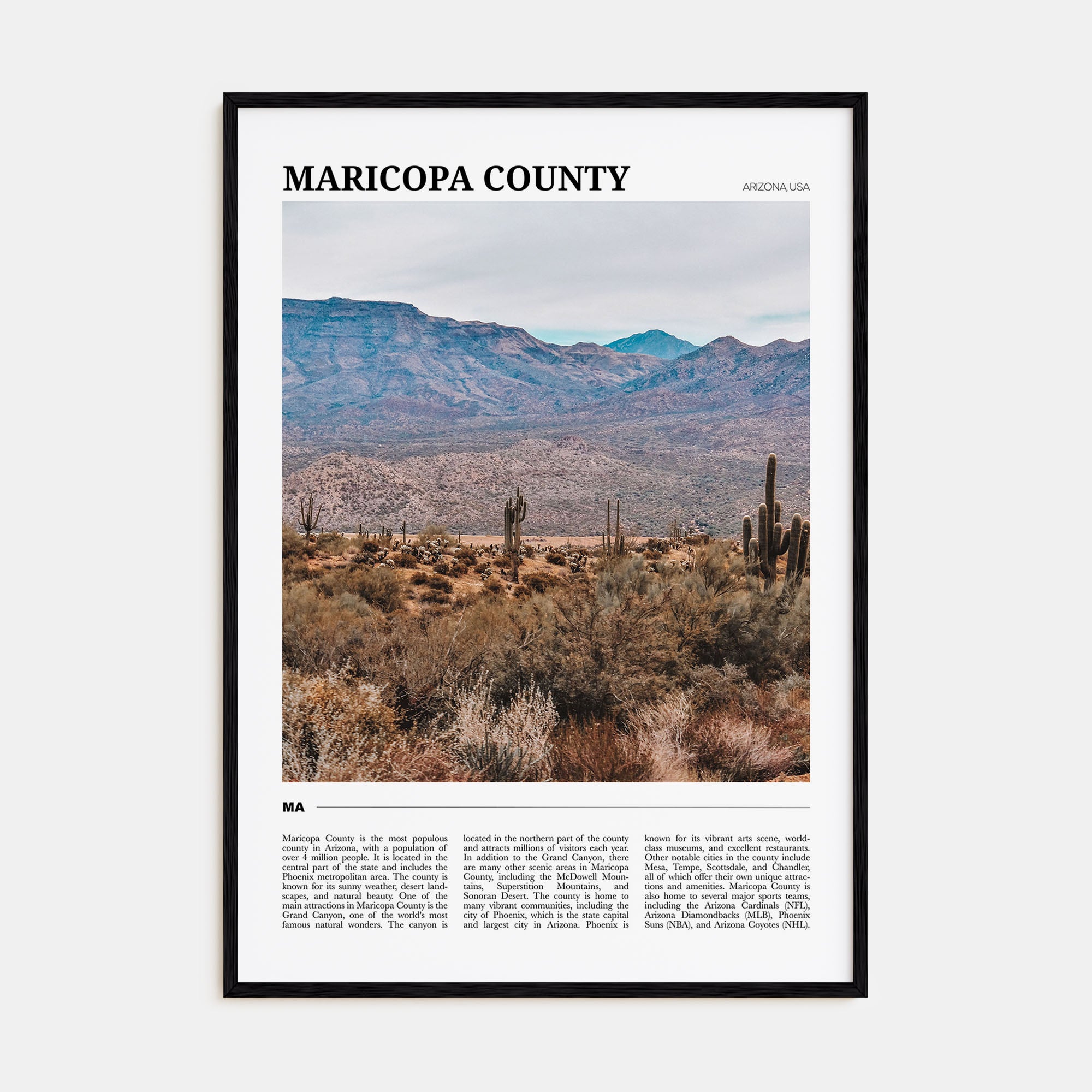 Maricopa County Travel Color Poster