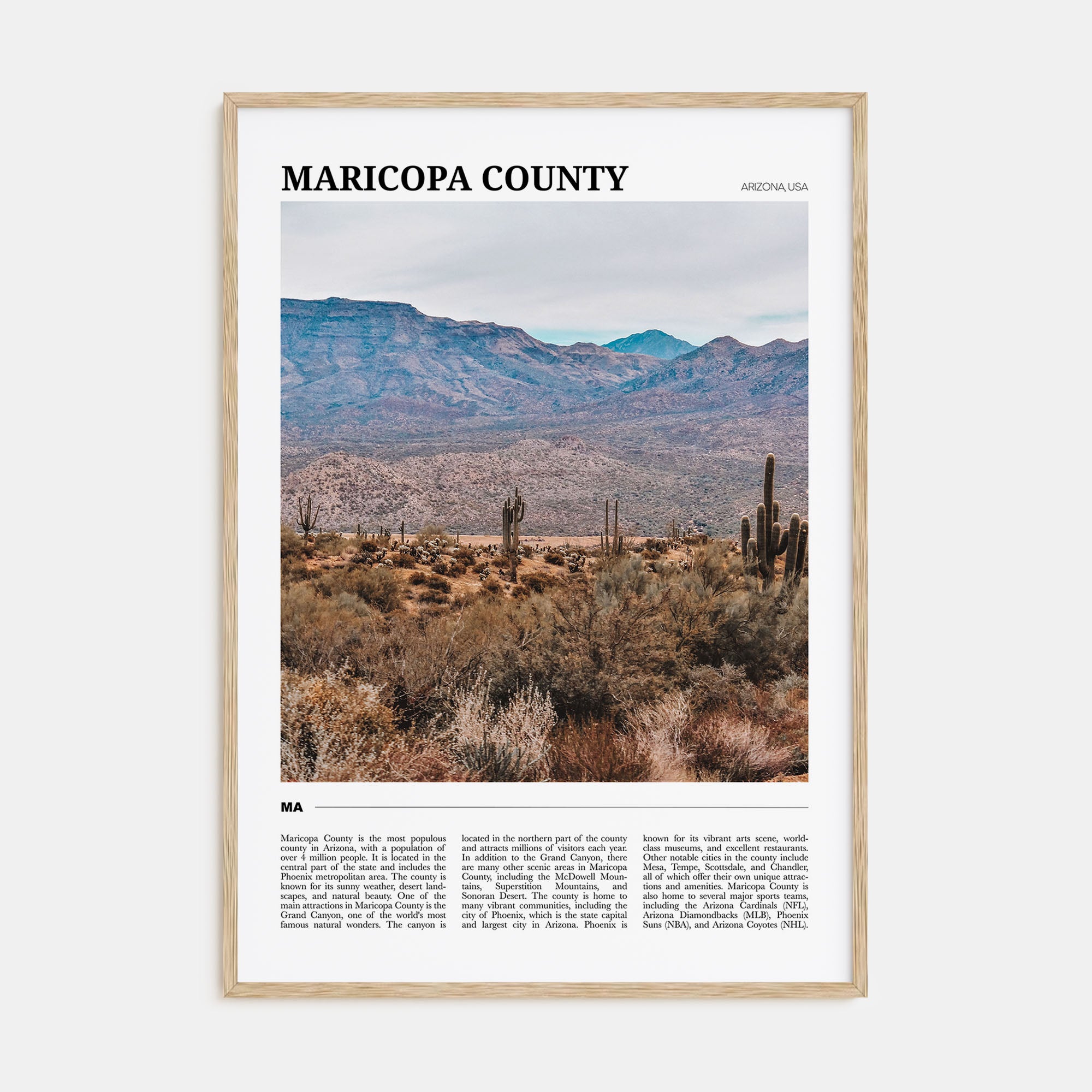 Maricopa County Travel Color Poster