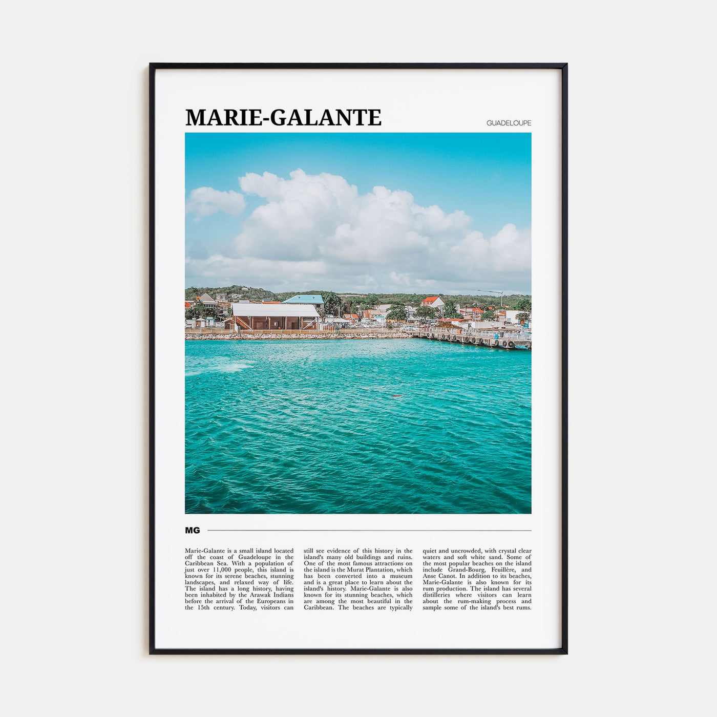Marie-Galante Travel Color Poster