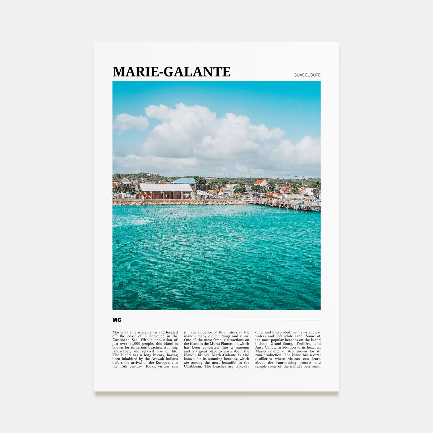 Marie-Galante Travel Color Poster