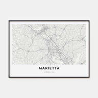 Marietta Map Landscape Poster