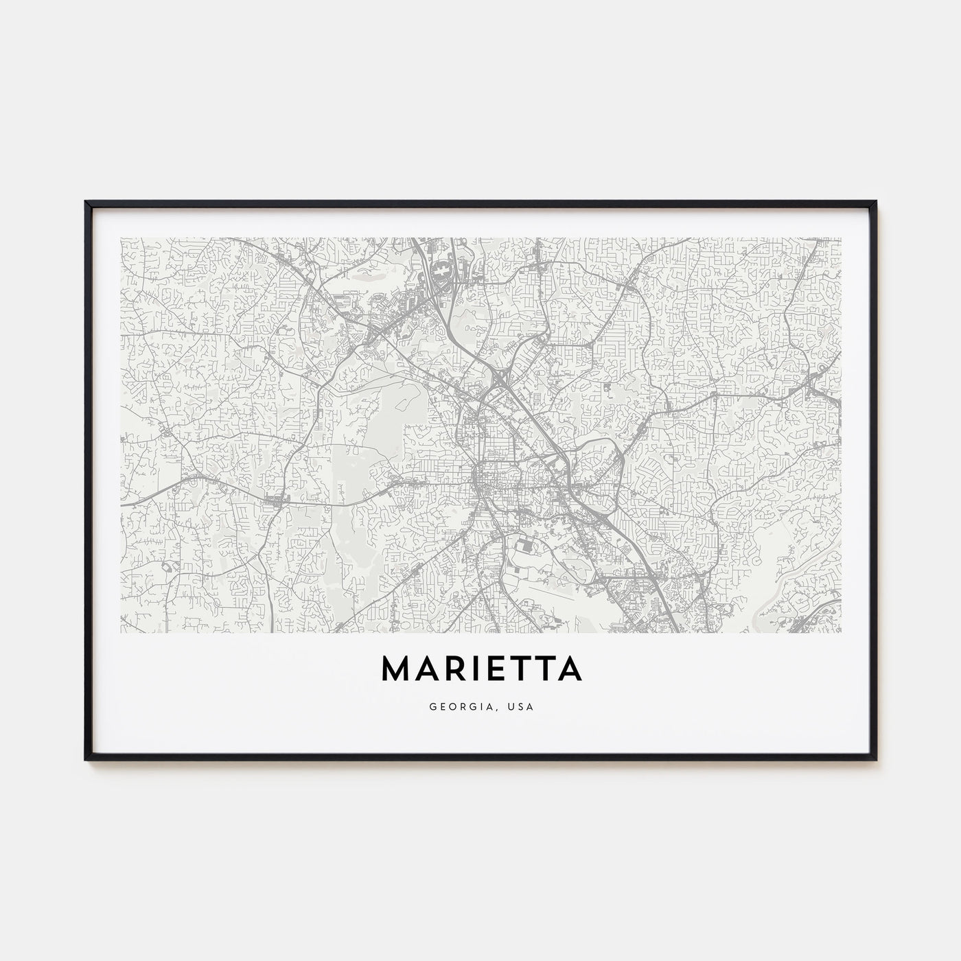 Marietta Map Landscape Poster