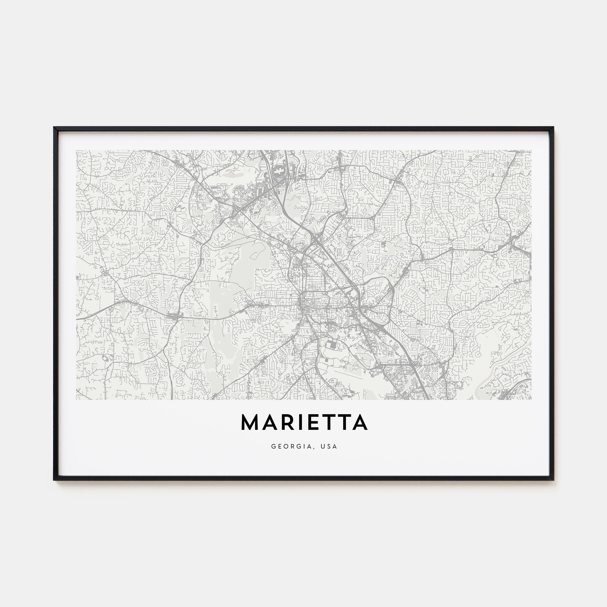 Marietta Map Landscape Poster