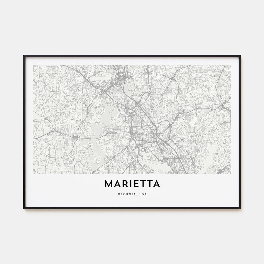 Marietta Map Landscape Poster