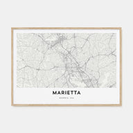 Marietta Map Landscape Poster