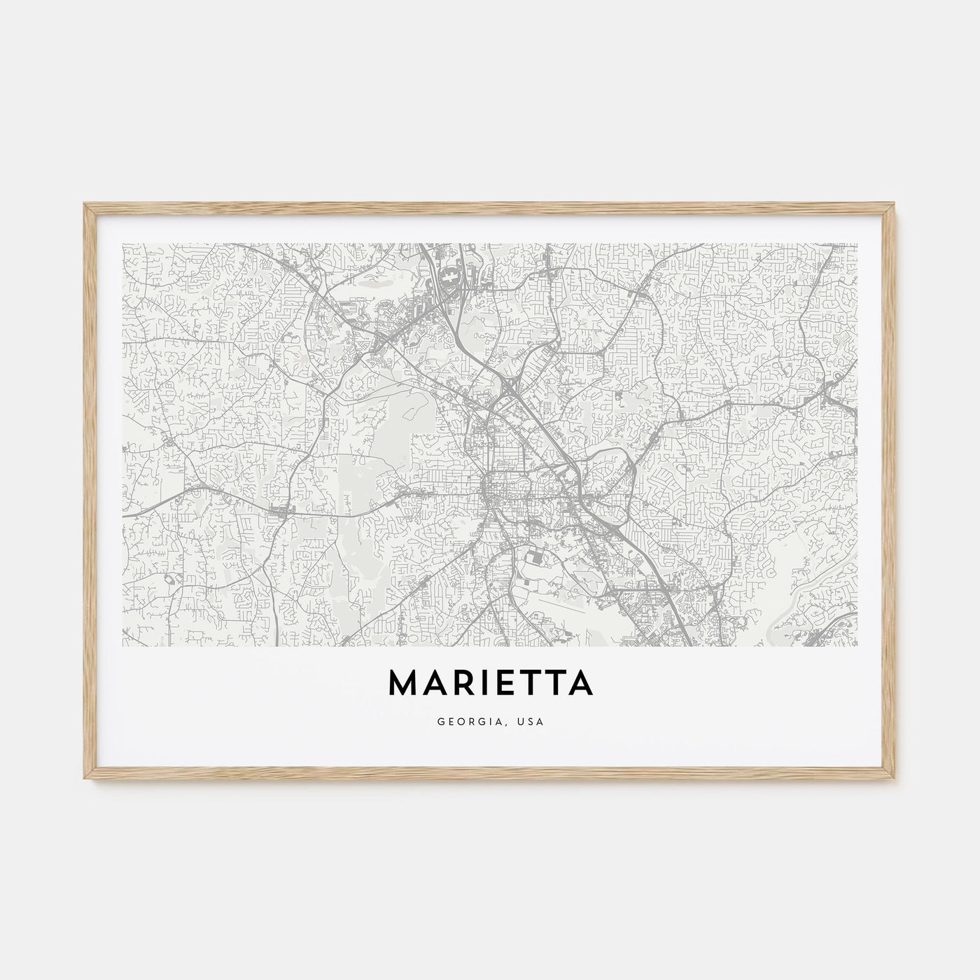 Marietta Map Landscape Poster