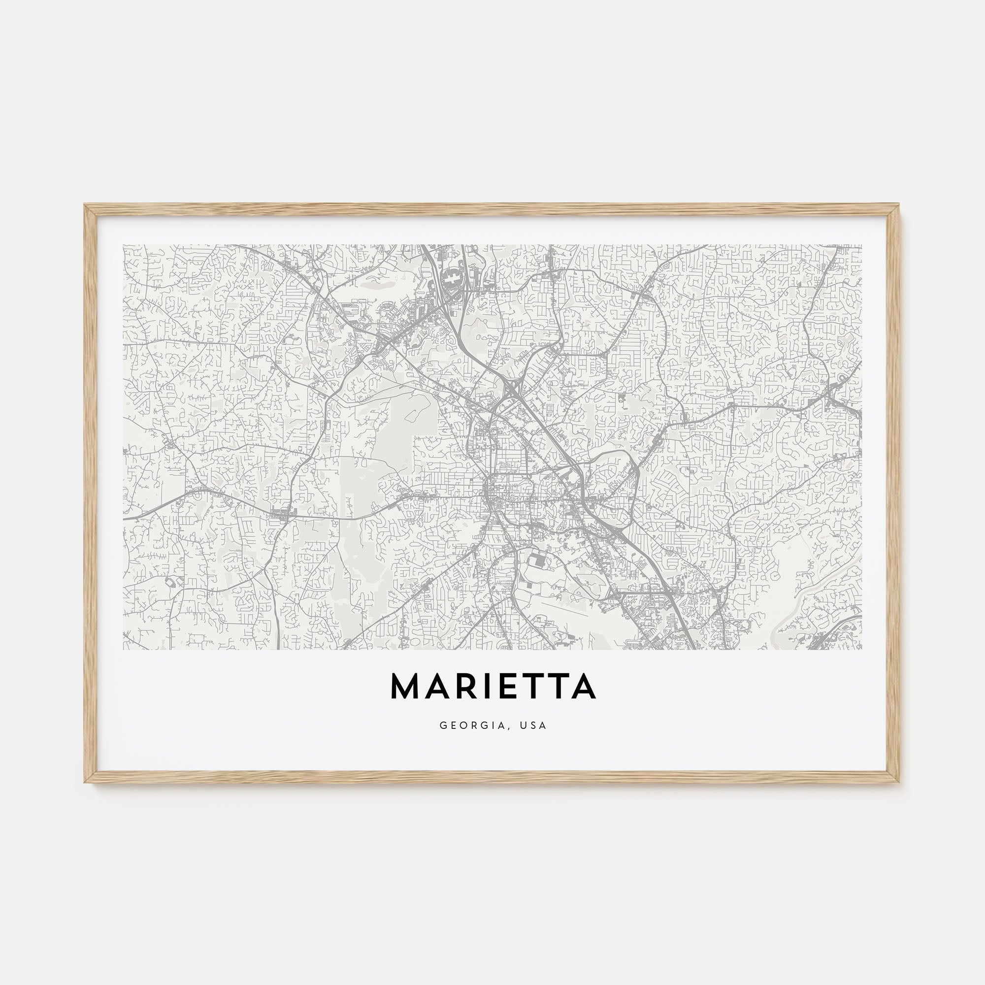Marietta Map Landscape Poster
