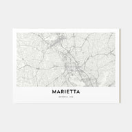 Marietta Map Landscape Poster